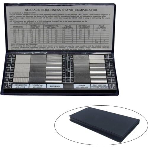 30pcs Surface Roughness Comparator Standards Composite Set Model RUG-10030 Blocks Ra 0.05-12.5mm Roughness Sample Block
