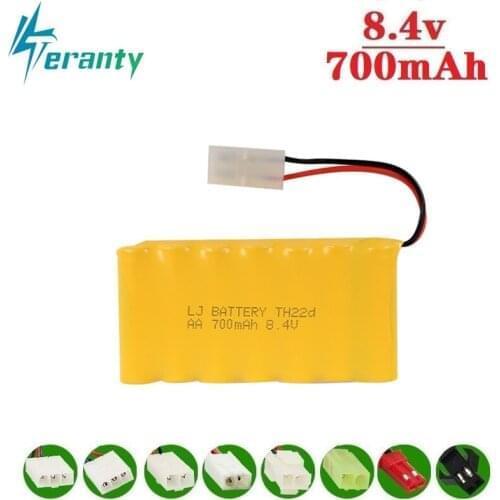 700mah 8.4v Rechargeable Battery For Rc toys Cars Tanks Robots Gun NiCD Battery AA 8.4v 700mah Batteries Pack For Rc Boat 1PCS