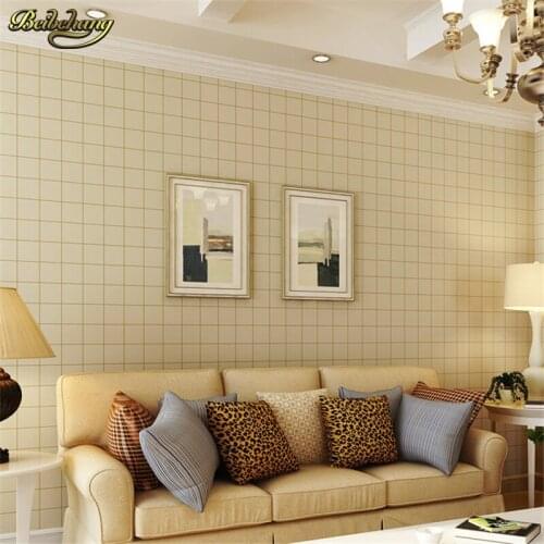 Beibehang papel de parede England grid high-end environmentally pure paper wallpaper bedroom living room TV wall sofa backdrop