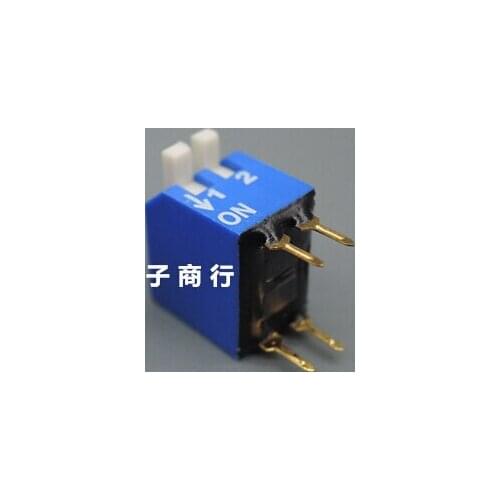 FREE SHIPPING 10PCSx 100% Original EPS102 EPS102A 2P 2.54mm Piano Keyboard Blue DIP Switch EPS102AZ