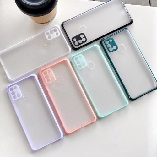 2 in 1 TPU + PC Case For Samsung S21 S20 Plus S20 Ultra A21 A21S A31 A51 A71 A30 A50 A11 A41 A01 A10 Simple Shockproof Case