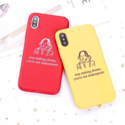 For 11 Pro 8 8Plus X XR 7 7Plus XS Max 6 6S 12 SE Drama Shakespeare Memes Candy Silicone Phone Case Coque Funda