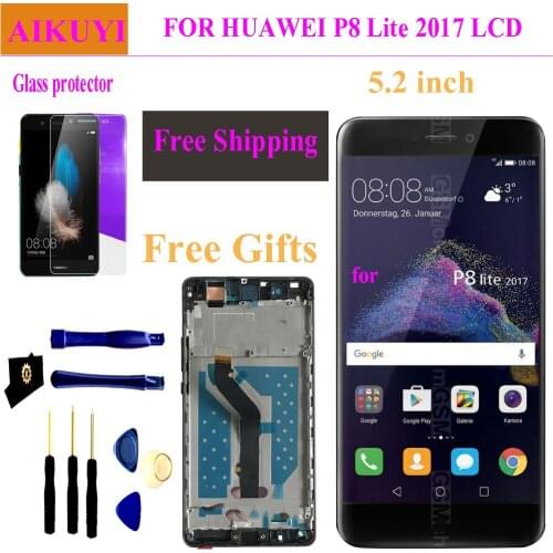 For Huawei P8 Lite 2017 PRA-LA1 PRA-LX1 PRA-LX3 LCD screen with touch screen digitizer Assembly frame
