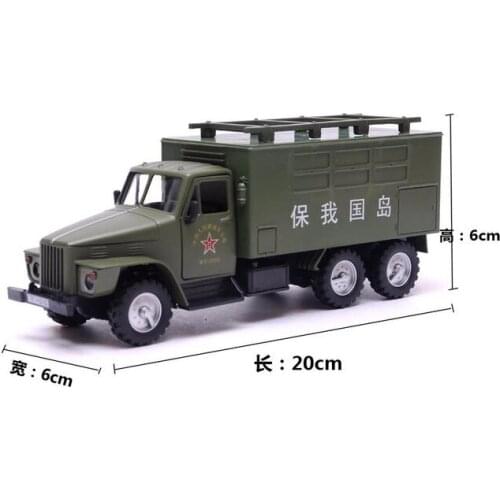 Electronic Metal Children 5-7 Years Toy Military Box-type Truck Field Army Back Car Alloy Model Kids Educational Boy Toys 2021