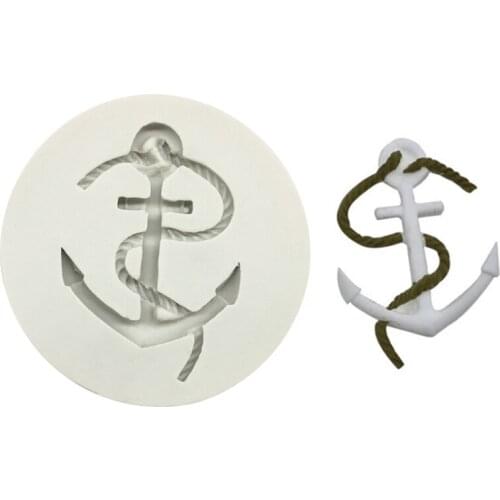 Anchor And Cable Shapes Silicone Sugarcraft Moulds, Fondant Cake Decorating Tools, Silicone Soap Moulds