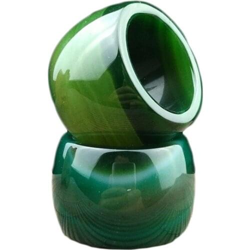 Natural crystal chalcedony ring tail rings men women jewelry lucky stone jade finger green jade ring emerald ruby ring brand