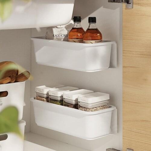 Kitchen Shelf Organizer Rack Sink Racks Free Punching Pulling-Out Wall Hanging Spice Finishing Racks