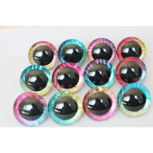 Exclusive design 400pcs---12/14/16/20/25/30/35mm New toy safety eyes 3D doll eyes + glitter fabric + washer -- style option