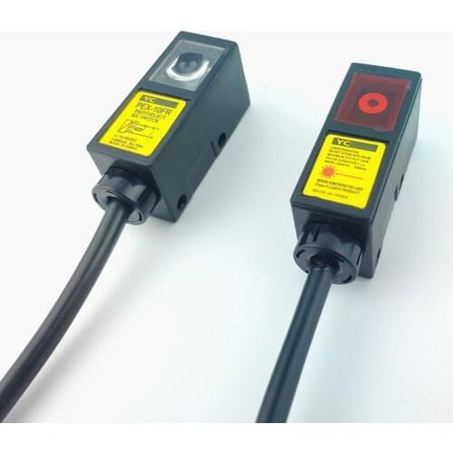 Square Laser Photoelectric Sensor Visible Light Through-beam Sensor Laser Through-beam Photoelectric Switch NPN