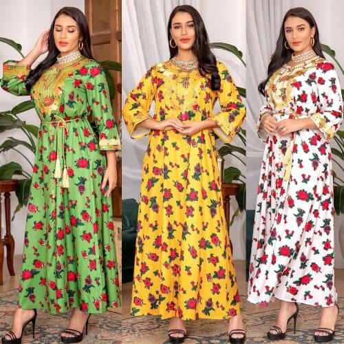 MD Kaftan Moroccan Dubai Turkish Islamic Clothing Long Dresses For Muslim Women Evening Gowns Malaysia Elegant Ladies Dresses