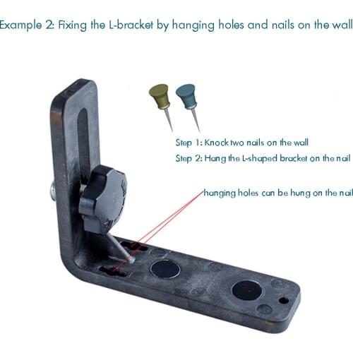 Laser Level L-shape Magnetic Bracket, 1/4 Thread, Adjustable Wall Mount/Ceiling Laser Level Bracket Multi-functional Bracket