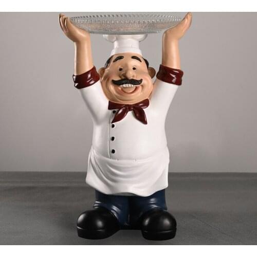 Cartoon chef fruit tray home furnishing resin crafts statue home decoration furnishing home decor