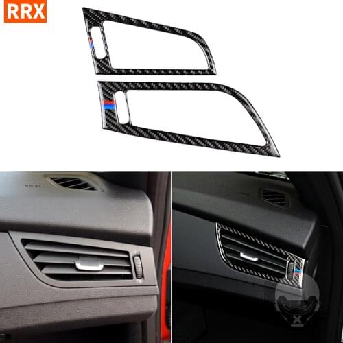 For BMW Z4 E89 2009-2015 Carbon Fiber Dash Side Air conditioning Vent Frame Sticker Air Outlet Interior Cover Car Accessories