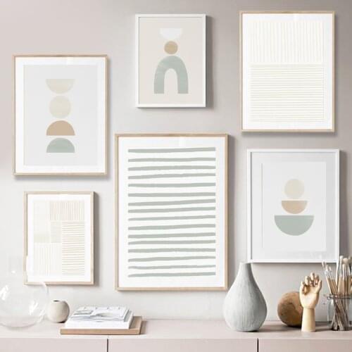 Boho Wall Art Canvas Painting Bohemian Interior Art Posters and Prints Minimal Abstract Paintings Pictures for Living Room Decor