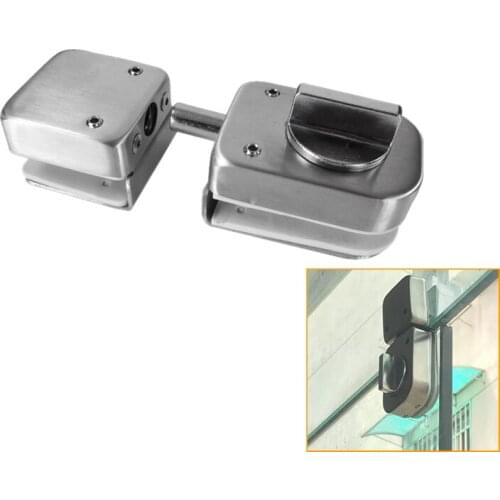 Stainless Steel,Glass Door Latches Lock/Bolt,138A ,Without Drilling,For Double Glass Door, Frameless Glass Door