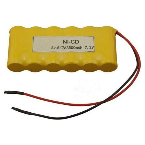 Free ship 7.2v 5/7aa 500mAh ni-cd battery rechargeable battery pack