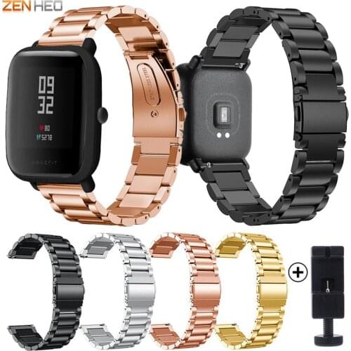 20mm Stainless Steel Watchband for Xiaomi Huami Amazfit GTS/Bip Bit Pace Lite Youth Smart Watch Band For Samsung Gear S2 Cassic