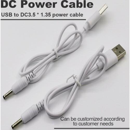 DC Power Cord 3.5mm Round Hole Table Lamp Mini Fan Power Cord DC Round Head USB To 35135 Charging Line