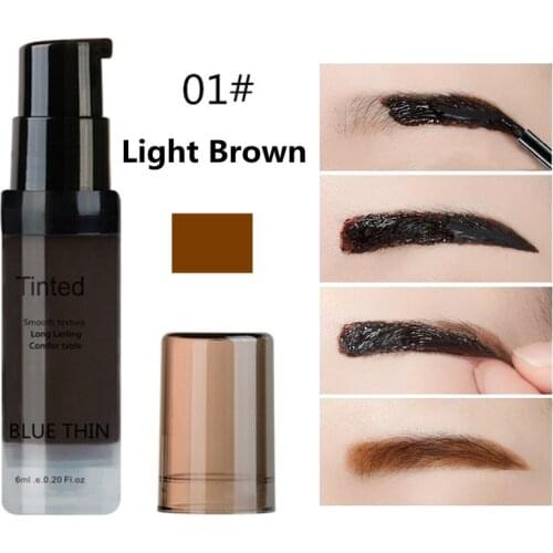 Three-color Eyebrow Dye Cream Liquid Tearing Eyebrow Dye Cream Eyebrow Cream Long-lasting Waterproof Semi-permanent Eye Brow Gel