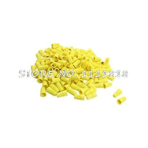 Yellow P4 Pressure Screw On Electrical Wire Connector Nut 160 Pcs