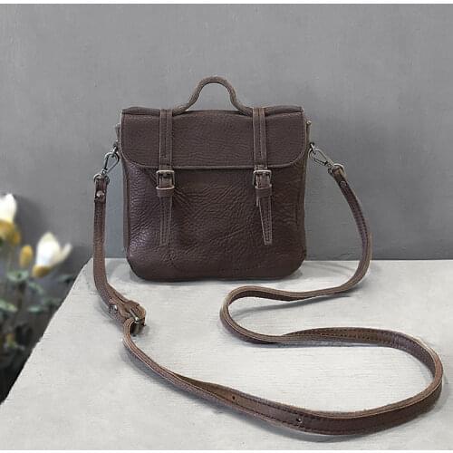 Vendange fashion lady shoulder bag retro simple handmade genuine leather bag women messenger bag 2450