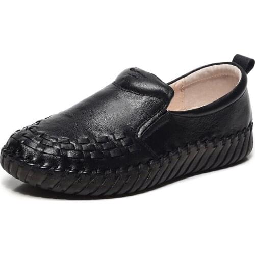 ZXRYXGS 2020 100% Natural Genuine Leather Soft Comfortable Shoes Women Flat Shoes Casual Sneakers Handmade Non-Slip Flat Shoes