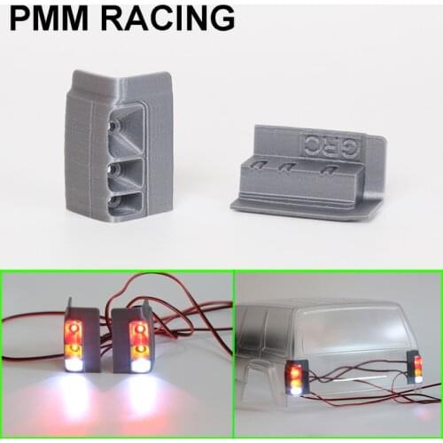 1 pair 3D printing Led Taillight cup Car light shell For 1/10 RC Crawler Car SCX10 II 90046 90047 Rear Lamp White Red Yellow