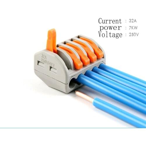 10pcs PCT-K215 universal wire Connector Quick Connector wiring Terminals Splitter Insulated Electrical Crimp Fit for wire connec