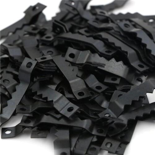 100pcs Black No Nail Picture Frame Hooks Saw Tooth Sawtooth Hangers
