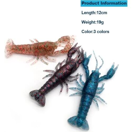 12cm / 19g crayfish mole crayfish trap artificial bait swimming floating bait ice soft bait