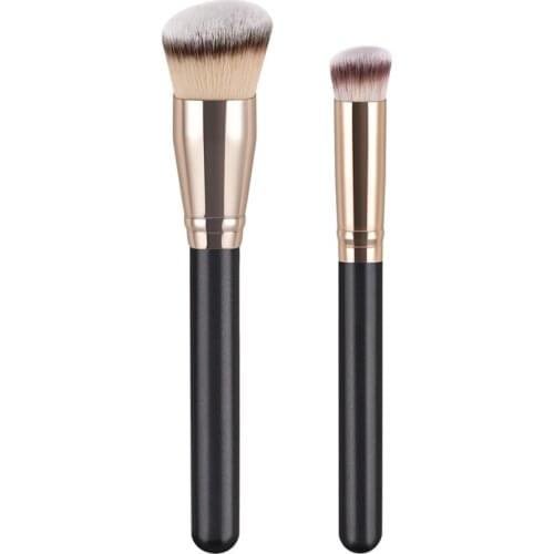 170/270 Makeup Brushes Black Gold Wooden Handle For Powder Blush Foundation Face Professional Beauty Cosmetics Brush Tools
