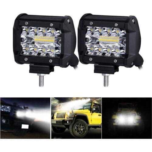 2PCS 4INCH LED WORK LIGHT OFFROAD 12V 24V CAR MOTORCYCLE BOAT WAGON CAMPER 4WD TRUCK AUXILIARY DRIVING HEADLIGHT OFF ROADLAMP