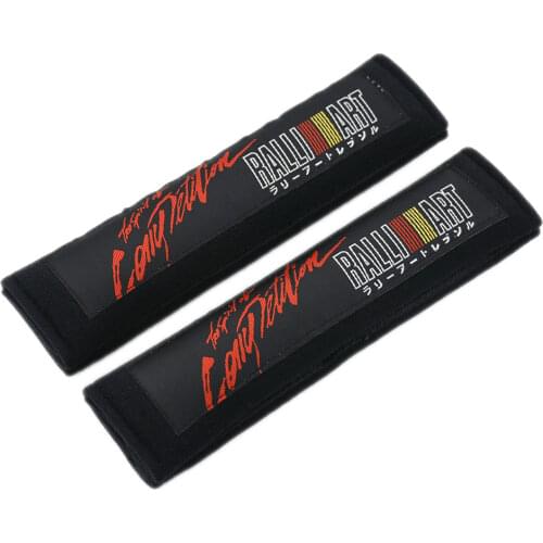 2pcs JDM Ralliart Cotton Seat Belt Cover Soft Harness Pads Shoulder Pad