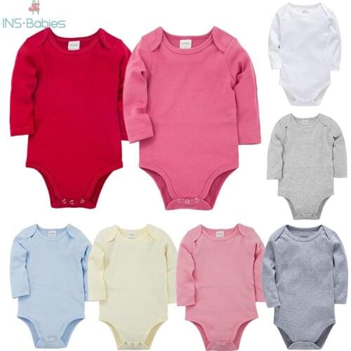 2020 Autumn Newborn Baby Clothes for baby boys & girls Cotton Long Sleeve 13 candy colors mother kids clothing Climbing Pajamas