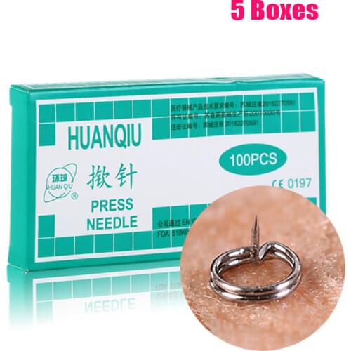 5boxes*100 pieces disposable acupuncture needle Ear Acupuncture Needle Press Needle Massage Auricular