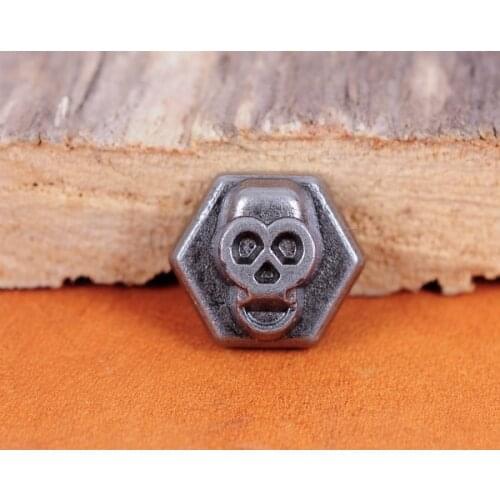 50x Punk Skull head Leather Rivets Set For Bag Shoe Clothing Belt Leathercraft
