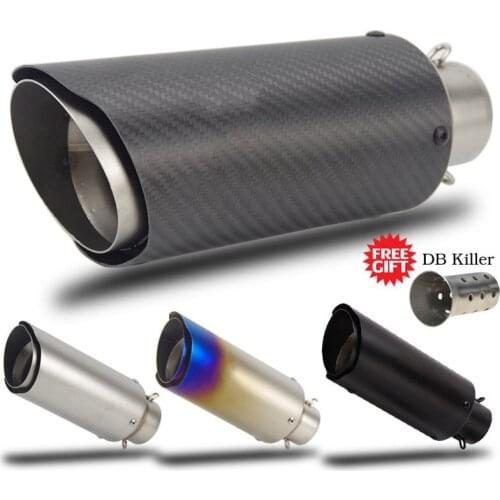 51mm/60mm Universal Motorcycle Exhaust Muffler Motocross AK Left Escape Moto DB Killer for BMW F750GS Z900 nmax RC390 Pitbike R6