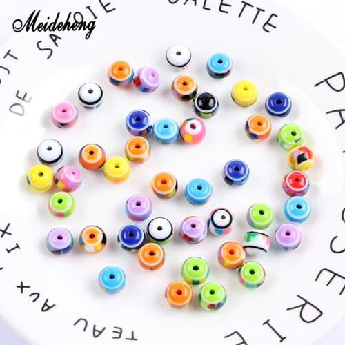 Acrylic Round Slime Crystal Beads For Jewelry Making Mud Filler Needlework Beads Handmade Necklace Bracelets Design Meideheng