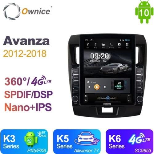 Ownice Android 10.0 for Toyota avanza 2012 - 2018 Car Radio Auto Multimedia Video Audio GPS Player 2 Din head Unit 4G LTE Navi