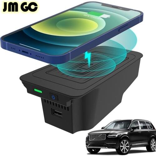 Car wireless charger for Volvo XC90/XC60/S90/S60/V90/V60 mobile wireless charger QI mobile phone inductive charging original ins