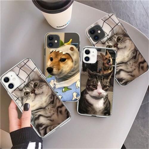 Ottwn Cute Animal Cat Dog Pattern Phone Case For iPhone 12 11 Pro Max XS Max XR X 7 8 Plus 12 Mini SE 2020 Soft Silicone Cover