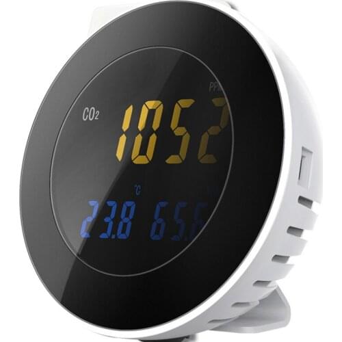 CO2 Detector Digital Themometer Hygrometer Carbon Dioxide Monitor with Alarm System Gas Leak Detector CO2 Analyzer Gas Detector