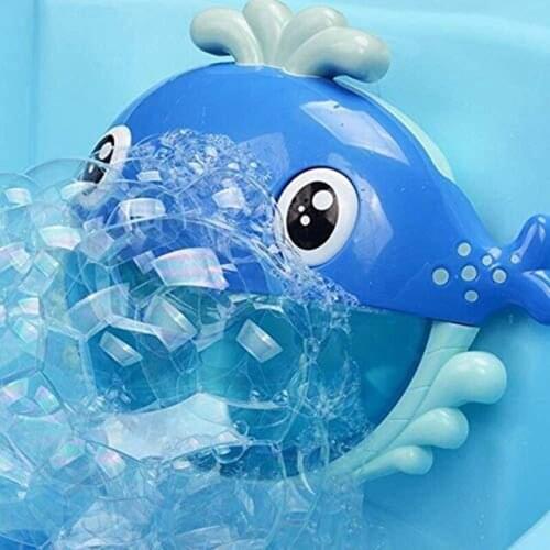 Baby Bath Toy Whale Bubble Maker with Nursery Rhymes Kids Automatic Bubble Blower Machine Fun Childrens Toy Shower Gift