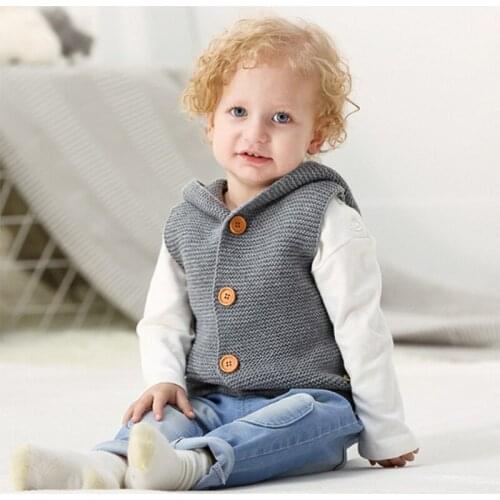 Kaiya Angle Cute Boy Fall Winter Baby Girl Clothes Baby Knitted Sweater Vest Roupa Infantil Menina Toddler Cardigan 2020