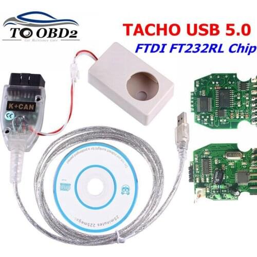 For Vag tacho V 5.0 USB Version for VAG Tacho 5.0 With FTDI FT232RL Chip For NEC MCU 24C32 or 24C64 OBD2 Car Diagnostic Tool