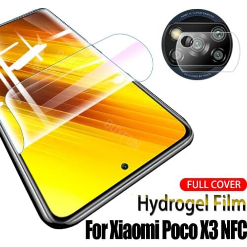 Hydrogel Film For Xiaomi Poco X3 NFC Screen Camera Safety Film On For Xiaomi Xiomi Poco X3 NFC Protective Soft Film Not Glass