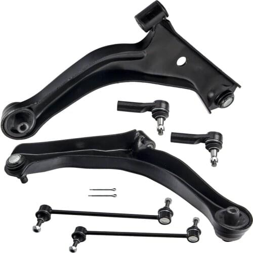 6pcs For Ford Escape for Mercury Mariner for Mazda Tribute Lower Control Arm Ball Joint Outer Tie Rod Steering Suspension Kit