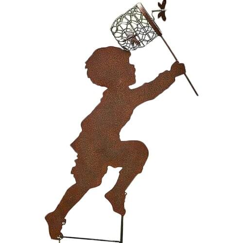 Cute Silhouette Garden Yard Decor Mothers Day Gift Hand Metal Sculpture Outdoor Decoration Yard & Garden Decor WWO66