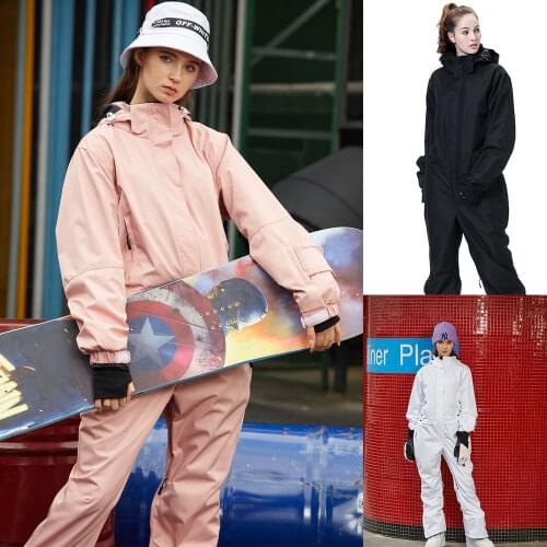 2020 New Ski Suit Women Jumpsuit Snowboard Jacket Winter Outerwear High Quality Warm Ski Jacket Waterproof Coveralls Hooded