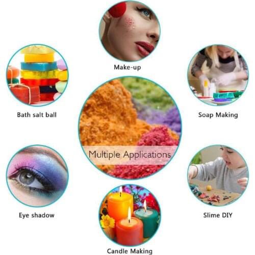 12 Colors 10g Mica Pearl Powder Resin Pigment for Paint Soap Making Bath Bomb DIY Candle Making Epoxy Resin Colorant Dye